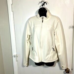 Champion women’s large jacket, white full zip